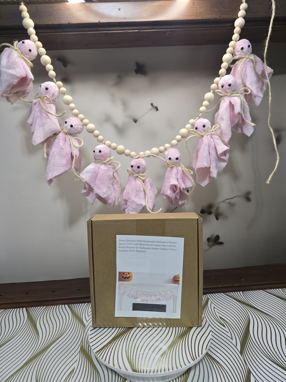 2 Boxes Pink Ghost Garland Party Hanging Decoration - Home Party Supplies
